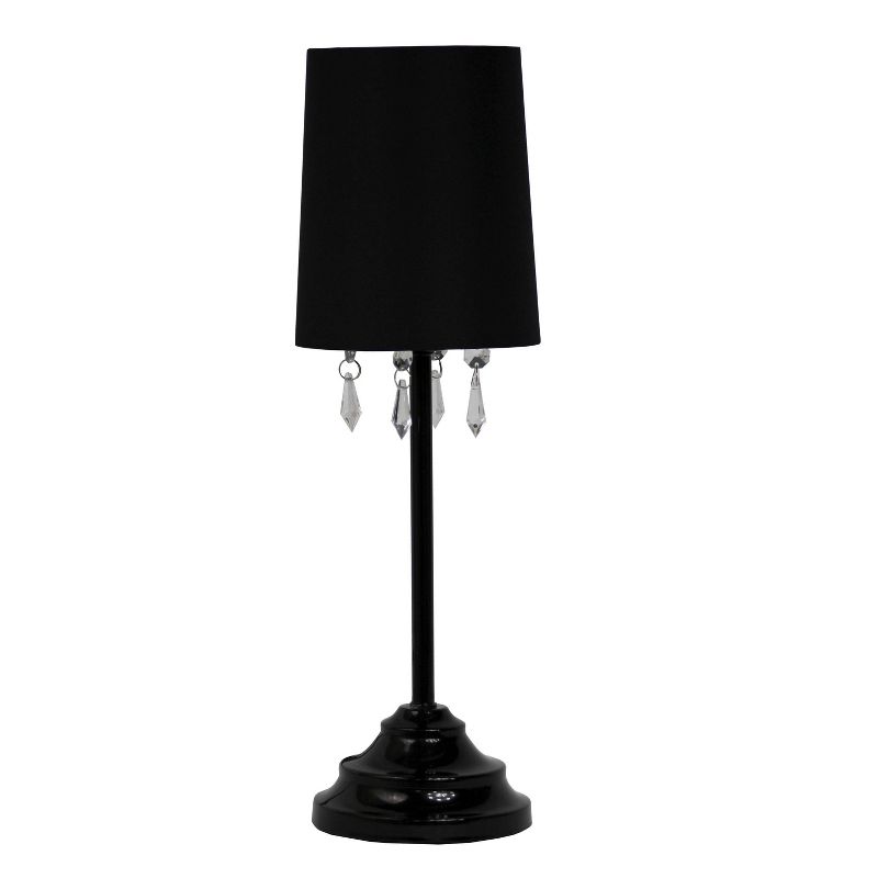 Table Lamp with Fabric Shade and Hanging Acrylic Beads - Simple Designs, 1 of 5