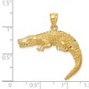 Black Bow Jewelry 14k Yellow Gold Large 2D Alligator Pendant - 4 of 4