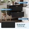 Modern Nightstand with 2 Drawers, Wood Fluted Night Stand, Bedside Table,Side Table for Bedroom Apartment - 2 of 4