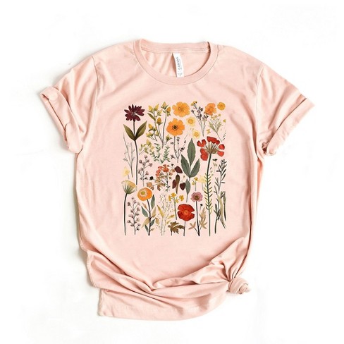 Women Flower Graphic Printed T-Shirt,2XL