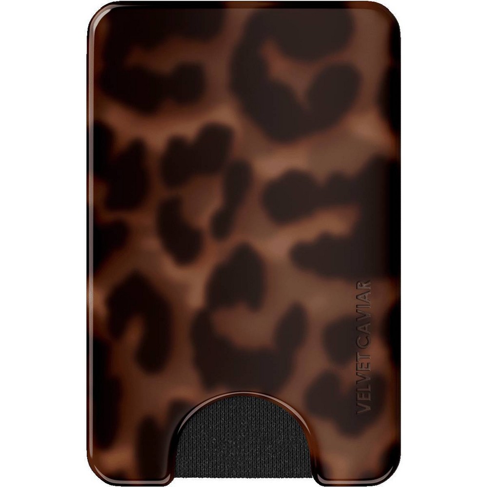 VELVET CAVIAR Magnetic Attachable Cell Phone Wallet - It Girl Leopard Black
