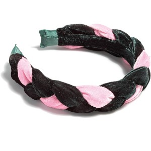 Shiraleah Braided Velvet Headband-Green - 1 of 1