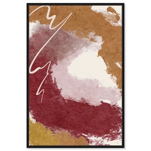 Art Remedy Burgundy and Cork Boho Abstract Wall Art Framed - 1 of 4