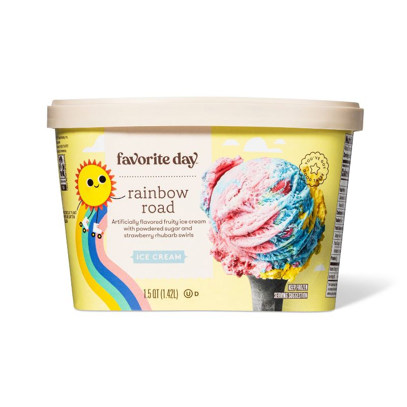 Rainbow Road Ice Cream - 1.5qt - Favorite Day&#8482;, 1 of 6