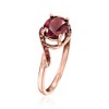 Ross-Simons 1.40 Carat Garnet and .11 ct. t.w. Red Diamond Ring in 14kt Rose Gold - 3 of 4