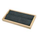 Unique Bargains Bamboo Wood Earrings Tray Stackable Storage Jewelry Tray Showcase Organizer 1 Pcs