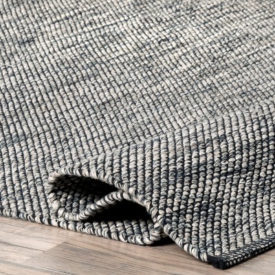 Coastal Cool Gray Cotton 4' x 6' Handcrafted Area Rug