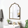 MAYEERTY Hanging Mirror Iron Thai Beaded Right Angle Arch Gold 36x24x1in - 4 of 4