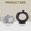 Unique Bargains Ceramic Office Home Modern Decorative Striped Vases Black and White 2 Pcs - 2 of 4