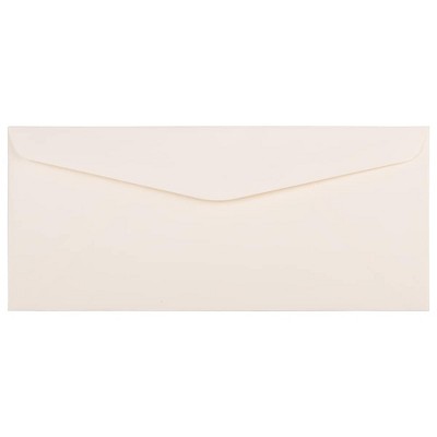 JAM Paper #10 Business Strathmore Envelopes 4.125 x 9.5 Natural White Linen 191170H