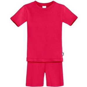 City Threads USA-Made Organic Cotton Soft Pajama Short Sleeve Set For Boys and Girls, Snug Fit - 1 of 4