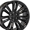OE Wheels CV43B 22 Inch Rim Fits Silverado 1500 Style 6x139.7 22x9 Gloss Black - Hollander 5666 (1) - 2 of 4