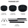 Adjustable Barbell Sets 40LB/20KG, PU Home Weight Set, Home Gym Equipment w/Shoulder Pad, Multi-Weight Plates & Collars for Strength Training - 3 of 4