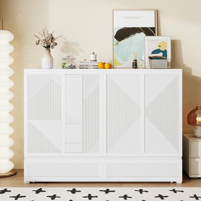 Queen Size Murphy Bed with Large Drawer and USB Ports