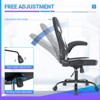 CAVINAS 19-23"H Ergonomic Computer Chair,PU Leather Swivel Gaming Chair with Lumbar Support,Adjustable Home Office Chair with Flip-Up Armrest - 2 of 4