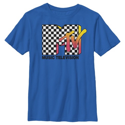 Boy's Mtv Checkered Fade Logo T-shirt : Target