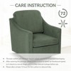 Swivel Accent Chair - Mid Century Modern Chair with Track Arms, 360° Swivel Upholstered Barrel Chair Single Sofa Chair Arm Chair Reading Chair - 4 of 4