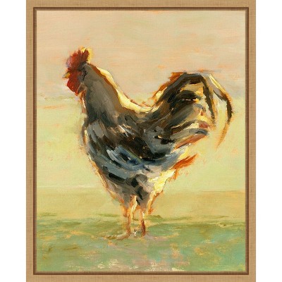 Amanti Art Sunlit Rooster II by Ethan Harper Canvas Wall Art Print Framed 16 x 20-in.