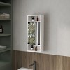 GlasFlength Decorative Wall Mirrors Bathroom Decor Cabinet Accent Mirror Vanity Medicine Cabinet Mirrors for Bathroom Wall, White, 11.8"*5.9"*28.3" - 2 of 4