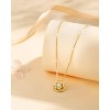 Molenia 14K Gold Plated Rose Pendant 925 Sterling Sliver Necklace for Women Cubic Zirconia Jewelry Mothers Day Christmas Birthday Gifts for Women Her - 3 of 4