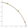 Black Bow Jewelry 14k Yellow Gold Diamond Cut 3mm Beaded Cable Chain Anklet, 10-11 Inch - 3 of 4