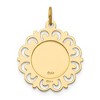 Black Bow Jewelry 14k Yellow Gold Filigree St. Anthony Medal Pendant, 19mm (3/4 Inch) - 3 of 4