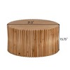 CENGHU Retro Fashion Style Cylindrical Coffee Table with Vertical Texture Relief Design, Nightstand, 31.5" W Side Table for Living Room, Dining  Room - 4 of 4
