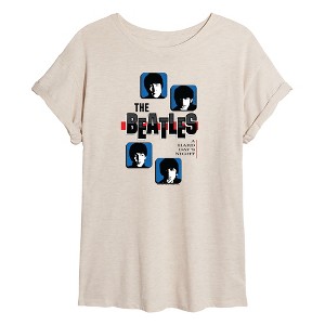 Women's The Beatles 1964 A Hard Day's Night Squares Relaxed Fit T
