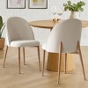 Set of 6  Modern Upholstered Dining Chairs with Oak Metal Legs Armless Kitchen Chairs for Dining Room,Living Room,Indoor Furniture-Tanpinhause - 3 of 4