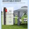 13'x13' Hexagonal Pop-Up Gazebo w/ Mesh Netting & Steel Frame, Ideal for Outdoor Events, Parties, Weddings. - 2 of 4