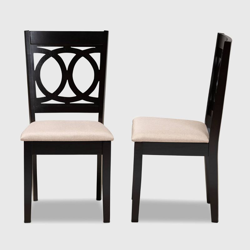 2pc Lenoir Upholstered Wood Dining Chair Set - Baxton Studio, 4 of 8