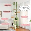 DOMETOUR Adjustable Height(85-112 Inch) Cactus Cat Tree Cat Tower, 7 Tiers Climbing Activity Center with Cozy Hammocks Cat Condo - 3 of 4