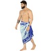 LA LEELA Men's Pareo Sarong Bath Trunk Wraps One Size Cobalt Turtle - 3 of 4