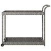 vidaXL Bar Cart Gray 39.4 inches x17.7 inches x32.7 inches  Poly Rattan - 3 of 4