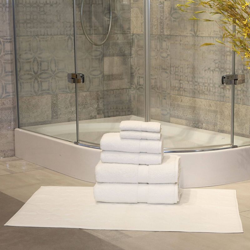 7pk Circle Design Turkish Towel Set White - Linum Home Textiles, 3 of 6