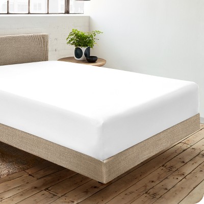 Twin XL White Organic Cotton Percale Fitted Sheet