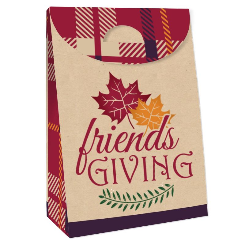 Big Dot of Happiness Friends Thanksgiving Feast - Friendsgiving Gift Favor Bags - Party Goodie Boxes - Set of 12, 4 of 10