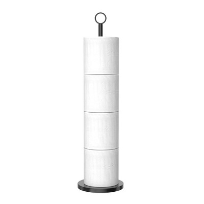 LunaLulinlk Toilet Paper Holder Stand(with Reserve Function), Free-Standing Spare Rolls Storage Holder, Stainless Steel