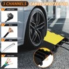 Heavy-Duty 3-Channel Cable Ramp - 40.5" x 12" Rubber Cord Protector with 28,000 lb Capacity - 4 of 4