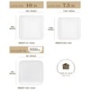 vancasso 12 Piece Square White Porcelain Dinner Set with Dinner Plates, Dessert Plates and Pasta Bowls for 4 - 2 of 4