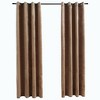 vidaXL Blackout Curtains with Rings 2 pcs Beige 54"x63" Velvet - 2 of 4