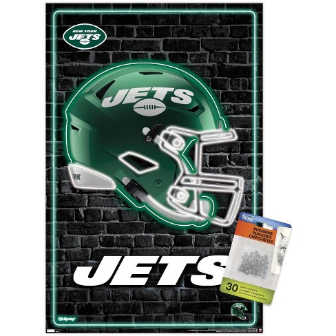 Trends International Nfl New York Jets - Neon Helmet 23 Unframed Wall  Poster Print Clear Push Pins Bundle 14.725' X 22.375' : Target
