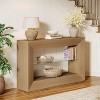 Tribesigns 55-Inch Sofa Table, 3-Tier Farmhouse Console Table with Glass Storage Shelf for Living Room, Entryway, Couch, Hallway, Foyer - 2 of 4