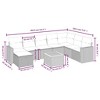 vidaXL Patio Sofa Set with Cushions Outdoor Furniture 9 Piece Poly Rattan - Beige and Cream without Storage - 4 of 4