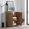 Alaterre Furniture 31" Bethel Acacia Wood Shoe Cubbie Storage Cabinet Natural: Entryway Organizer, 12-Pair Capacity - 2 of 4
