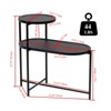 DSVIMOY 2-Tier Small Coffee Tables, Modern Sofa Side Table with Storage Shelf, Living Room End Tables, Walnut Brown, 27.55"*13.66"*27.75" - 3 of 4