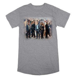 CSI: New York Characters Women's Athletic Heather Gray Short Sleeve Tee - 1 of 2