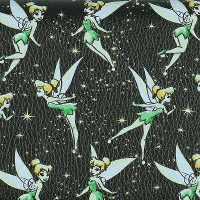 Disney Tinker Bell Wallet Women's Pixie Dust Faux Leather Zip Around Wallet Black - image 5