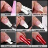 Laromni"500 Pcs Extra Long C Curve Half Cover French False Nail Tips for DIY & Salon Nail Art"Transparent&Natural - 4 of 4
