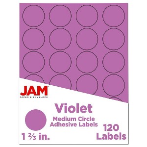 JAM Paper Circle Sticker Seals 1 2/3" 120ct - 1 of 4